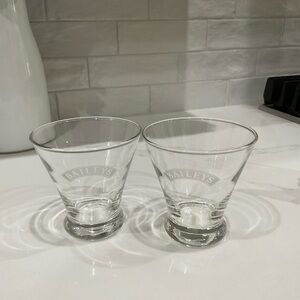 Baileys etched Glass Set of 2